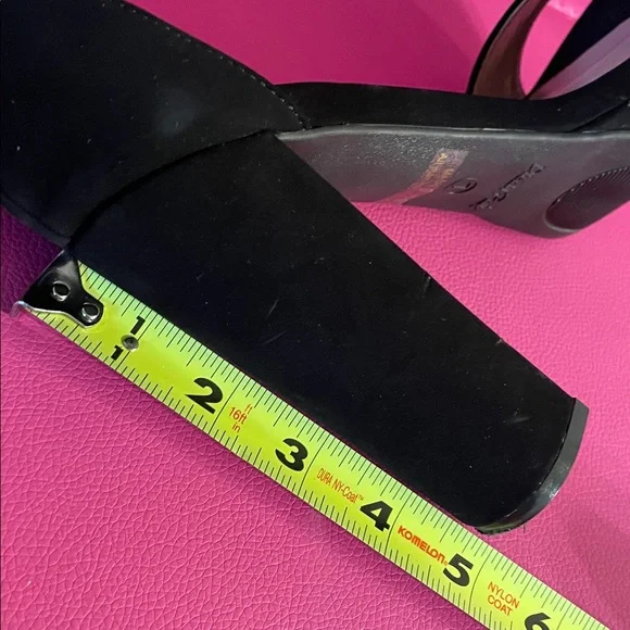 Dream Pairs Hi-Chunk Platform Pump Sandal Size 7 Black Nubuck Finish Block Heel - Picture 13 of 13